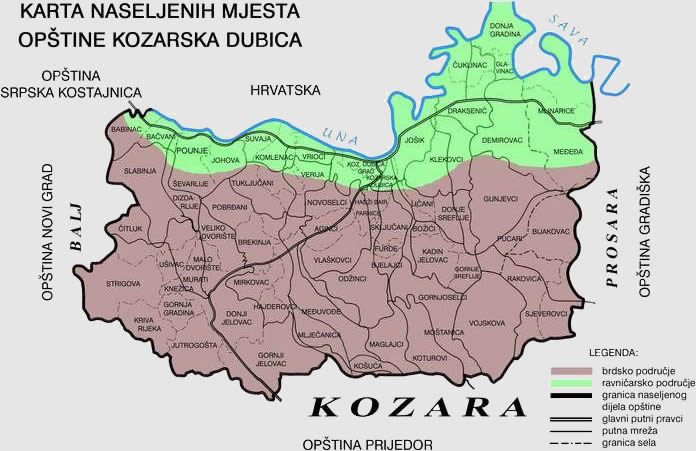 bosanska dubica karta Zvanična prezentacija Opštine Kozarska Dubica bosanska dubica karta